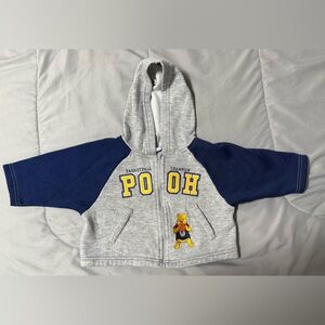 Y2K Disney Baby Winnie The Pooh Embroidered Hoodie 12 Months
